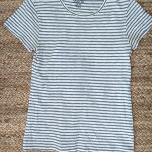 Jcrew Striped Gray and White T-Shirt